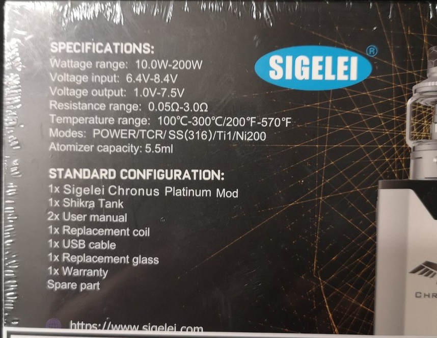SgothanGeal's tweet photo. May Madness: Got one of these Sigelei Chronus kits left. Should be £30 reduced to clear £10 https://t.co/8DQvsM4uWb #vapeuk #vapeon #MHHSBD https://t.co/p1abRjNOoK