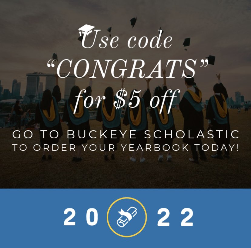 CardsYearbook's tweet photo. Time is running out! Say congratulations to the end of the year with a yearbook! Use the coupon code “CONGRATS” for $5 off your yearbook for a limited time. Deal runs May 9-13! Go to Buckeye Scholastic to order now! @wcsdistrict @TWHS_Cardinals #itsworthit https://t.co/1luOgsijUv