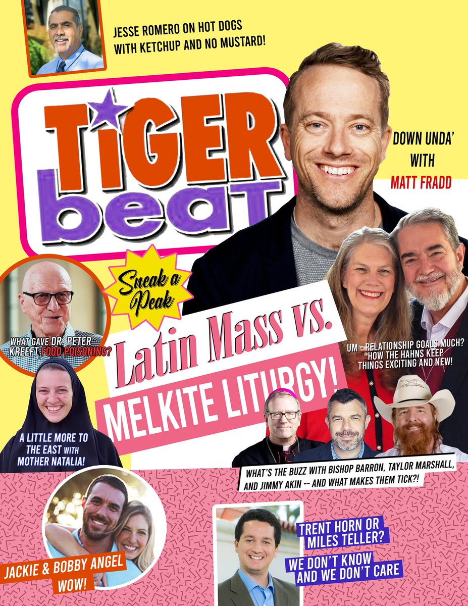 Saintwave33ad's tweet photo. Tiger Beat is starting to get a bit more topical and based these days. @JimmyAkin3000 @mattfradd @DrScottHahn https://t.co/MhkAtNPbb4