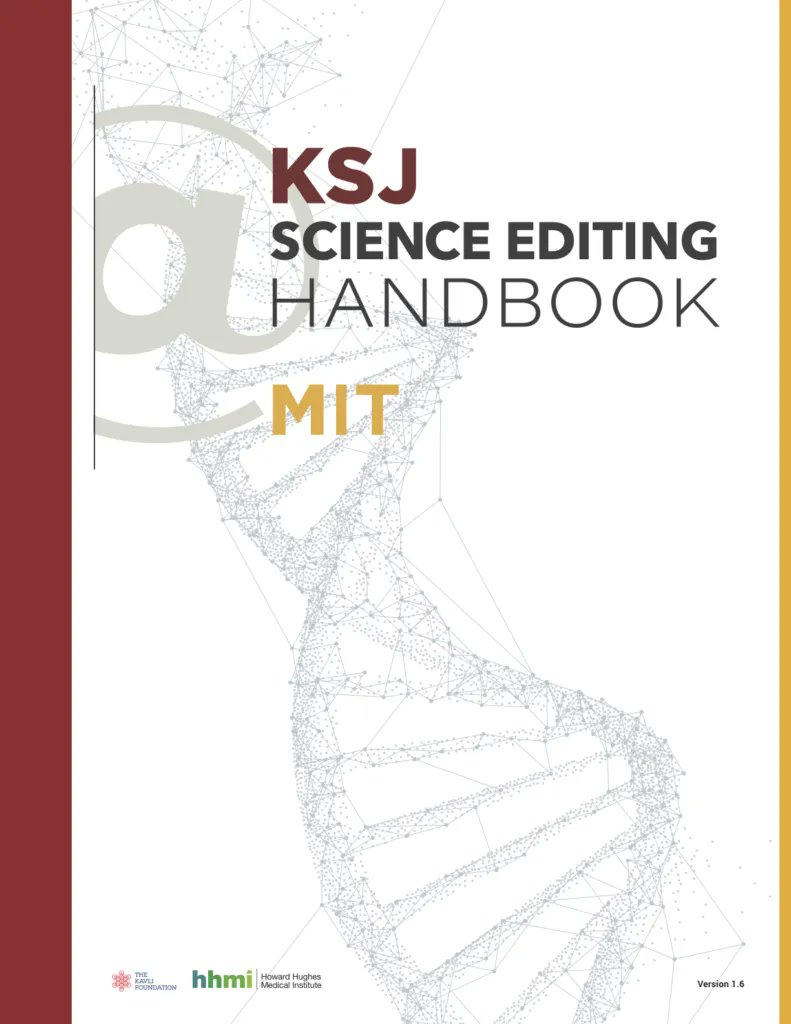 KSJatMIT's tweet photo. Science journalism is hard, but seeking advice shouldn't be. Check out KSJ's free Science Editing Handbook, written by some of the most widely celebrated science editors and reporters working today. 
https://t.co/CKSyp3gKlp https://t.co/vI4IiSg7Nc