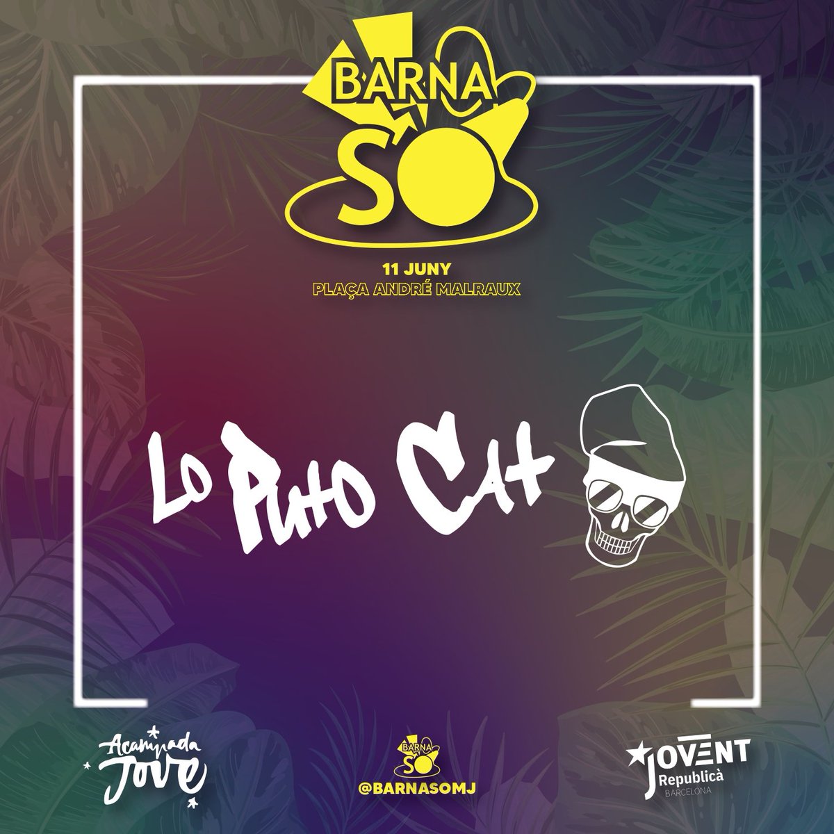 BarnaSoMJ's tweet photo. Us anunciem que @loputocat també estarà al #BarnaSo2022!🌴🎉

👀 No t'ho pots perdre, vine a passar una gran nit amb nosaltres.

👉 I demà nova confirmació pel cartell del BarnaSo, segueix-nos i no et perdis cap novetat. https://t.co/QpqaiLvDPz