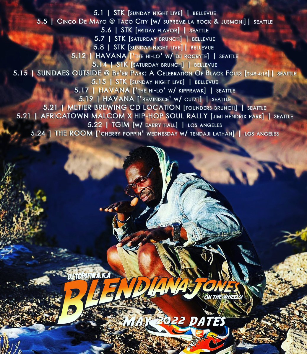 djtopspin's tweet photo. #MayDays: Iโm keepin it movinโ. Catch me outside locally & abroad. #may #dj #dates #savethedate #pullup #partake #participate #inyaEARea ๐๐ฟ #teamtopspin ๐พ๐๐๐ฟ๐๐พ ๐๐#freakinthe #frequencies #frequently #losangeles #rhythmsforthedancers https://t.co/KAGhKoRjIe