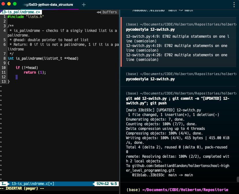 blandonxx's tweet image. Day 69 of #100DaysOfCode 

Working in C, making a function in C that checks if a singly linked list is a palindrome. #Cisfun.

@holbertonschool @HolbertonCOL