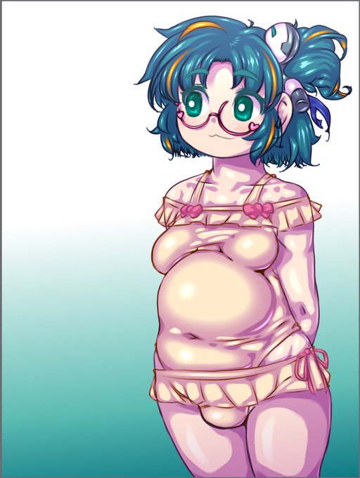 毎度ありがとごぜます!水着チトセチャンぽっちゃりおとこのこに女の子水着着せたい部※寝る前直したいとこあったのに寝たから完全に忘れてたよね 