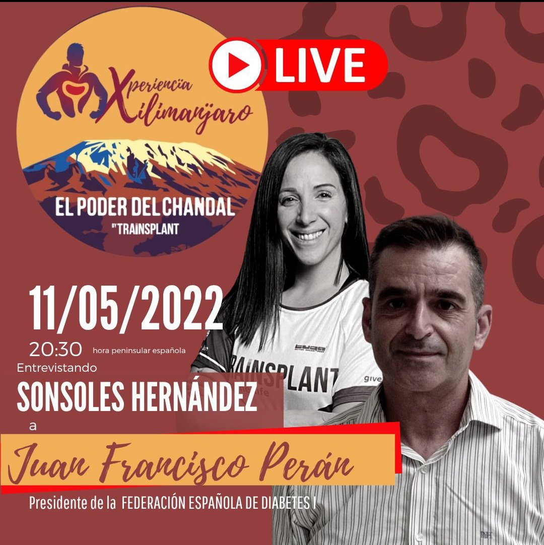 ana_azugas's tweet photo. 📣Nuevo directo en IG #elpoderdelchandal este miércoles
a las 20,30. Entrevista @Sonsohs a @JuanFra30379447 @FEDE_Diabetes @ANADInavarra @DeporteAnadi @diabeteSEEN @sociedadSEEN @Javier_diabetes @fundiabetes #deporteydiabetes #XperienciaKilimanjaro https://t.co/orBn4Ol4yJ