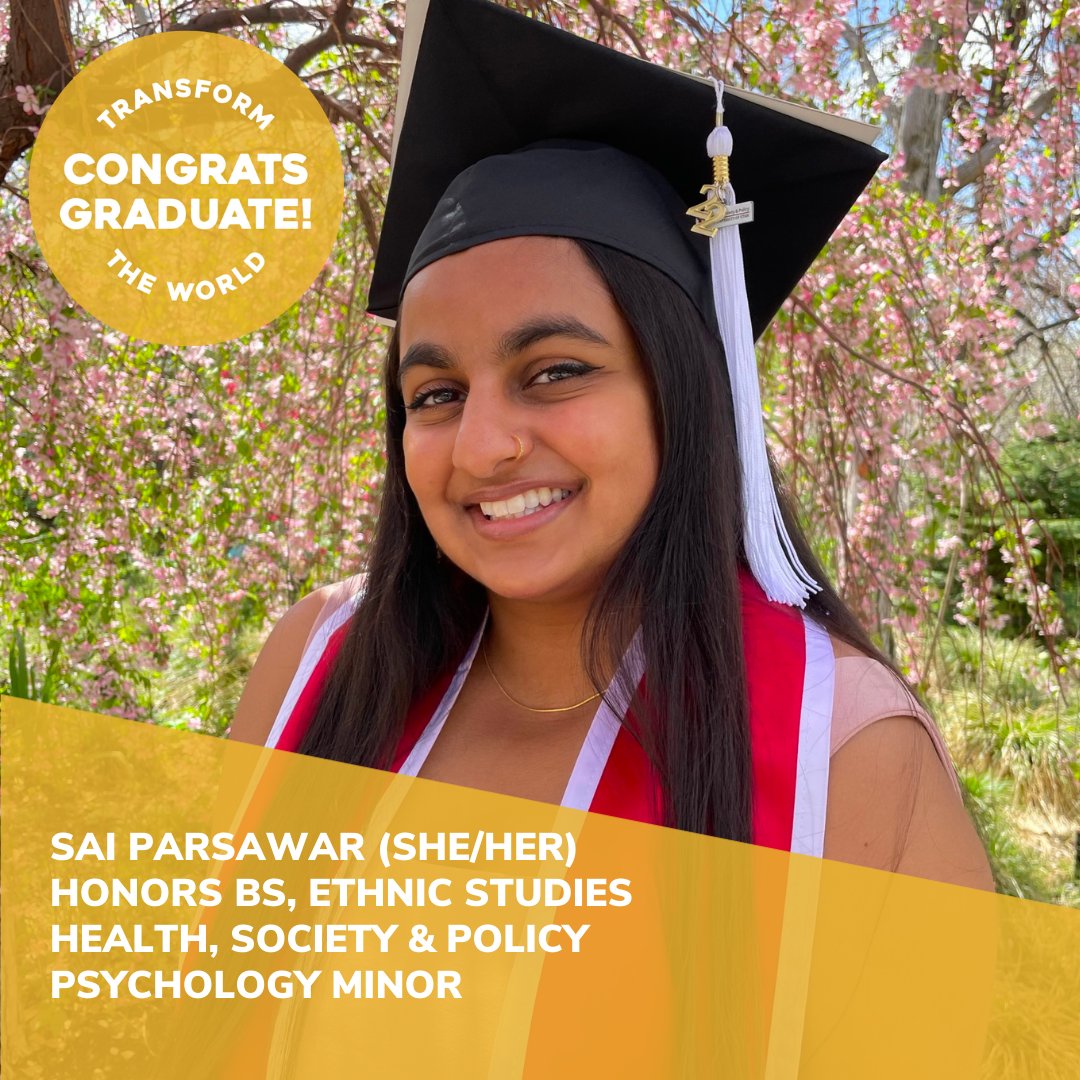 uofutransform's tweet photo. Felicidades to our graduate Sai (she/her) @sai_parsawar. Check out her most memorable experience in Transform. So powerful to hear our faculty's impact! We are so excited for you. #TransformGrads #UtahGrad22 https://t.co/WI5zsZFK67