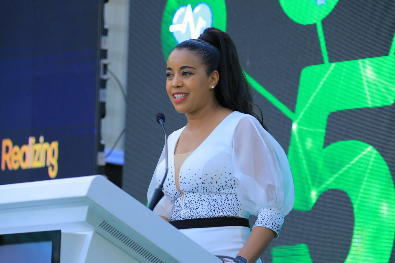 Ethio-Telecom Chief Executive Officer, Frehiwot Tamru at the launch event of the 5G network service 