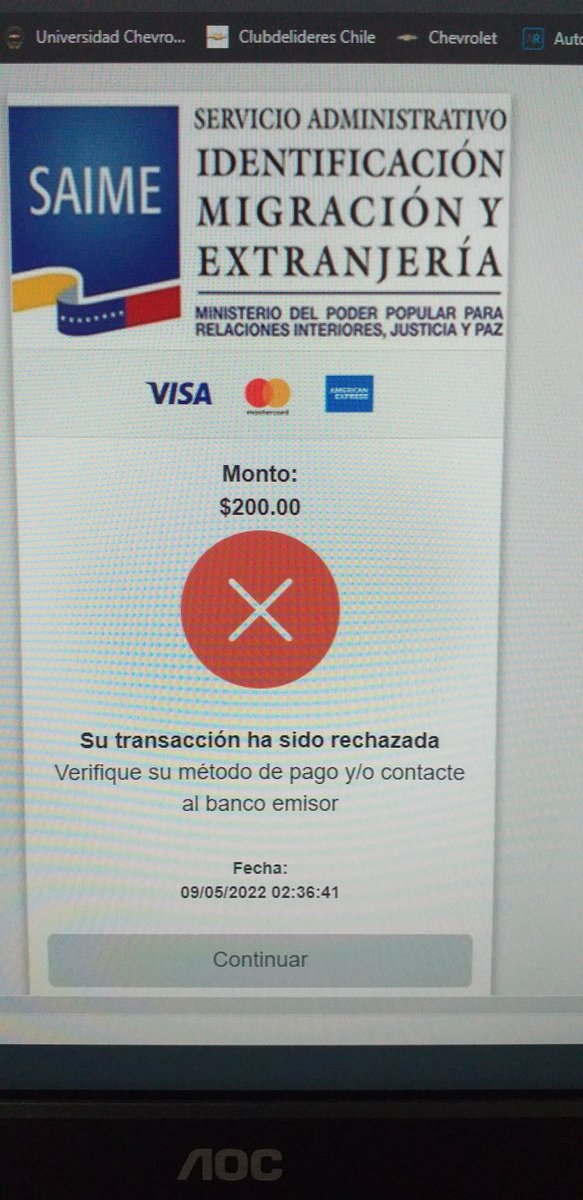 xavier0510's tweet photo. @mccoam Gracias me aparecieron 3 planillas por pagar, ahora aparece este error y he intentado con 3 tarjetas de crédito todas a mi nombre. https://t.co/LkwIryn8Aw
