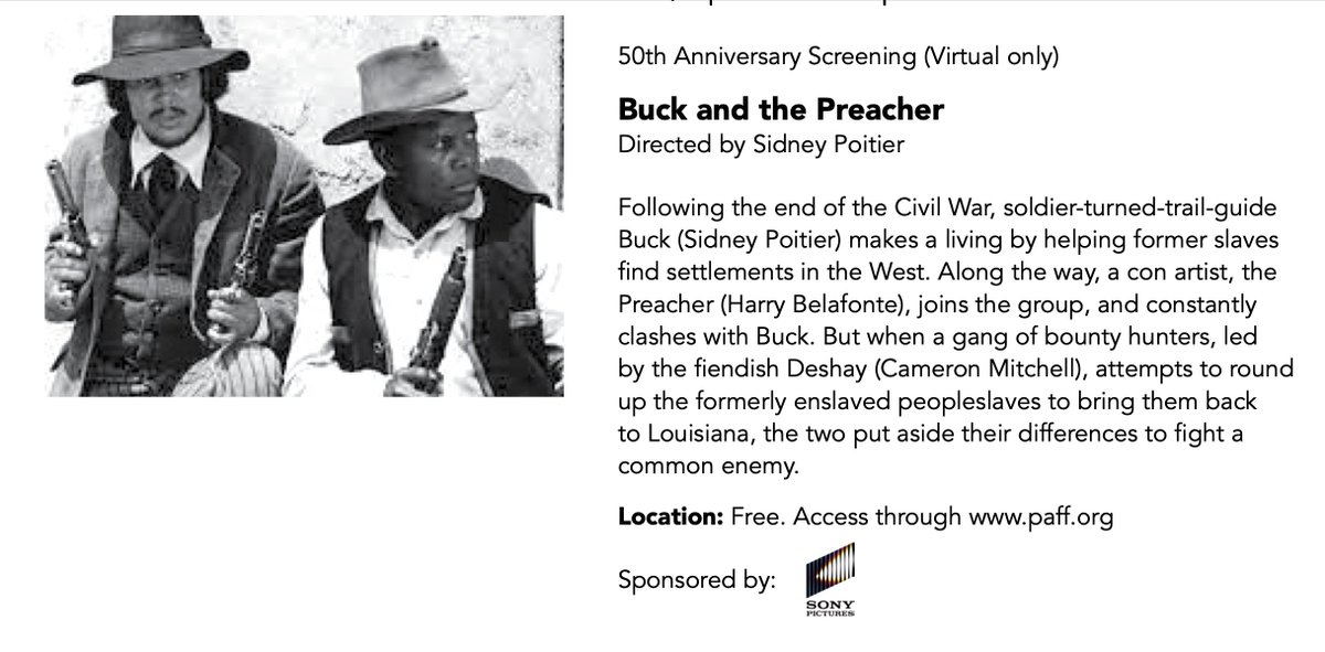 What an honor to join <a href="/PAFFNOW/">Pan African Film & Arts Festival</a> for a <a href="/SonyPictures/">Sony Pictures</a> sponsored #specialevent screening of the legend #SidneyPoitier’s directorial debut, #BuckandthePreacher, in celebration of Sidney and his legacy.

#SonyPics #PAFFNOW #DEI #BlackExcellence #FutureofMedia