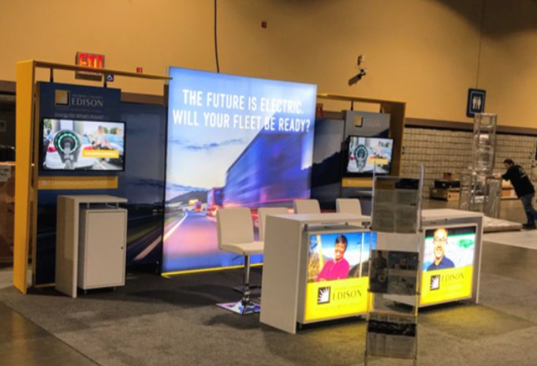 SCE_TE's tweet photo. Are you attending @ACTExpo this week, and have plans to electrify your fleet? Stop by @SCE's booth #1219 to learn more about our fleet electrification programs! #Actexpo2022 #ChargeReady https://t.co/FJawJc0PVx
