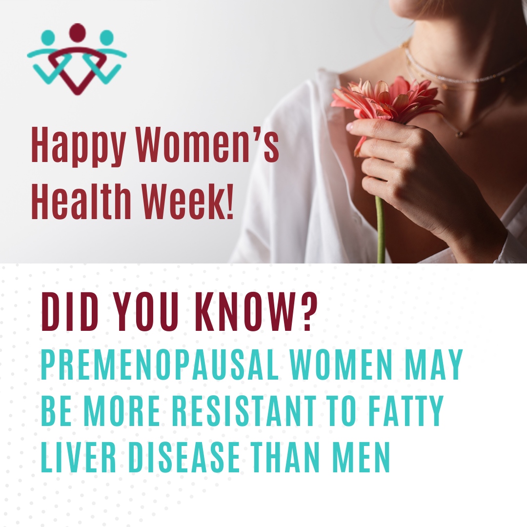 Happy Women’s Health Week💃 Studies show that premenopausal women may be more resistant to fatty liver disease than men. Reasons still aren’t fully known but a new study may prove that the female liver produces higher levels of a protein that protects against NAFLD.