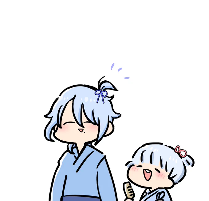 兄妹

「あやかが結ってくれました。」 