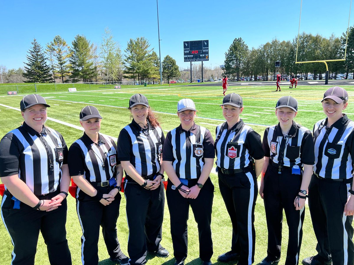 So great to see an entire crew of female officials at yesterday’s Red-White game in Ottawa. Our congratulations go out to the whole crew for a well-officiated game, with a special shoutout to Fox 40’s own Taylor Mickleboro!
