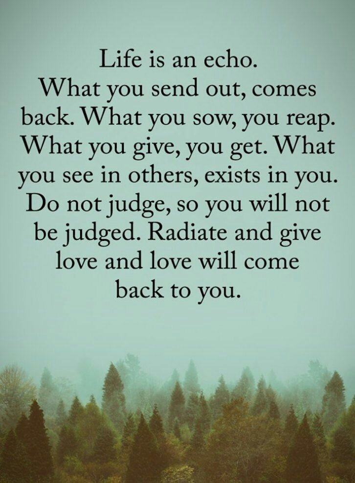 Life is an echo
<a href="/KissesDelavin/">Kisses Delavin</a> 
#KissesDelavin