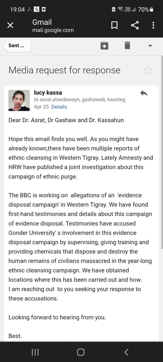Of course you and your staff had been contacted and given chance to reply <a href="/AsratAtsedeweyn/">Asrat Atsedeweyn 🇪🇹</a> 
It is not a claim.