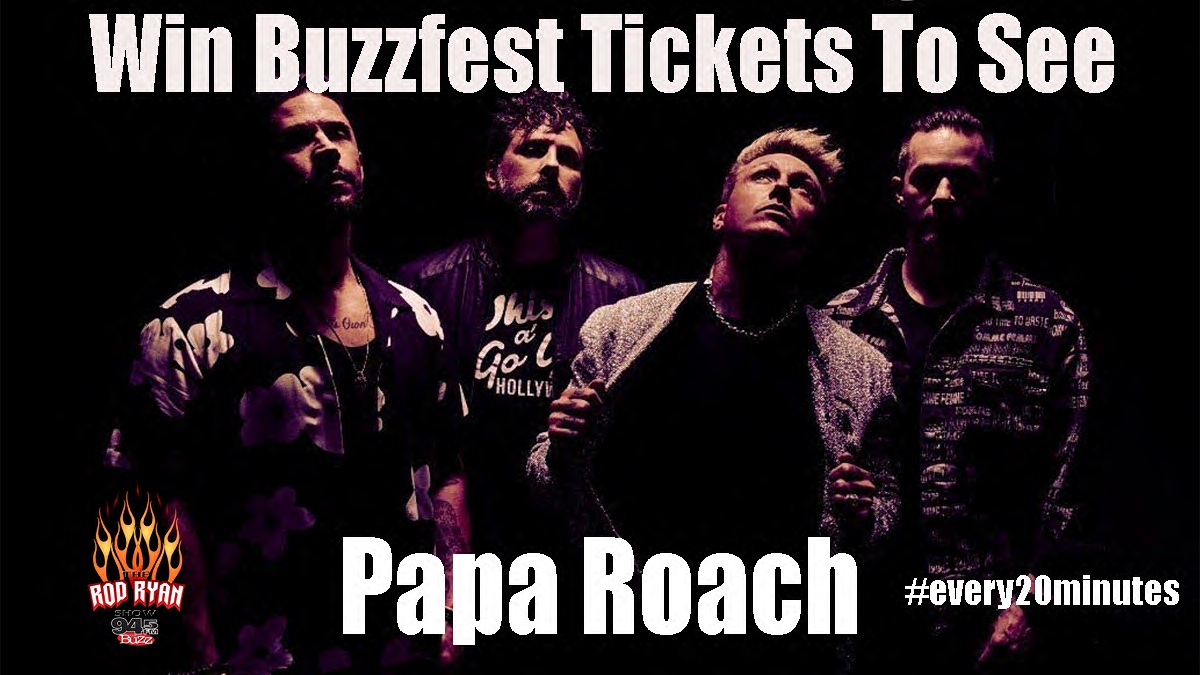 rodryanshow's tweet photo. Here is your chance to win a pair of tickets to go check out @paparoach with @945thebuzz #every20minutes. For your chance to win retweet this post using #every20minutes. The winner selection happens at 7:20 am. https://t.co/oWcBNyRvXY