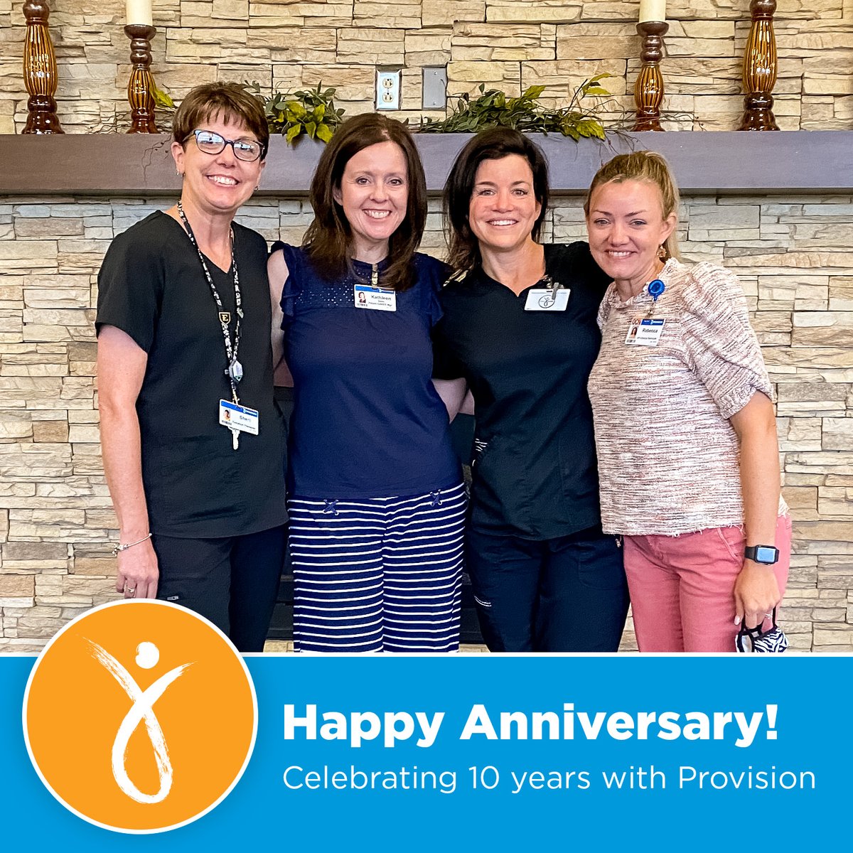 ProvisionProton's tweet image. Please join us in congratulating Sheri, Kathleen, Kerry, and Rebecca, who are celebrating 10 years with Provision! Thank you all for your loyalty and dedication over the past decade. What an accomplishment! 👏👏👏