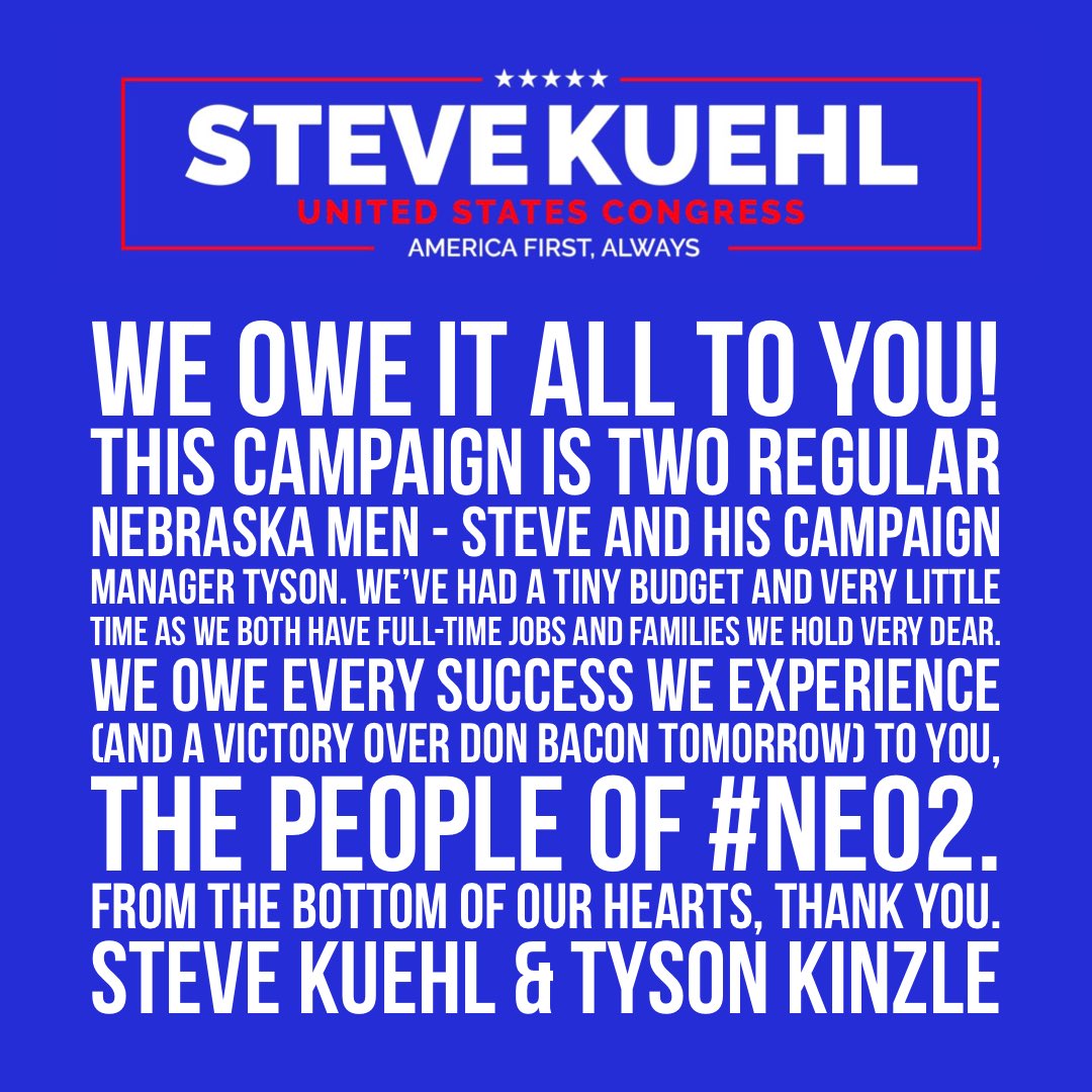 RepSteveKuehl's tweet photo. WE OWE IT ALL TO YOU! #NE02
Please Read 👇🏽 https://t.co/ollJsYRTjk
