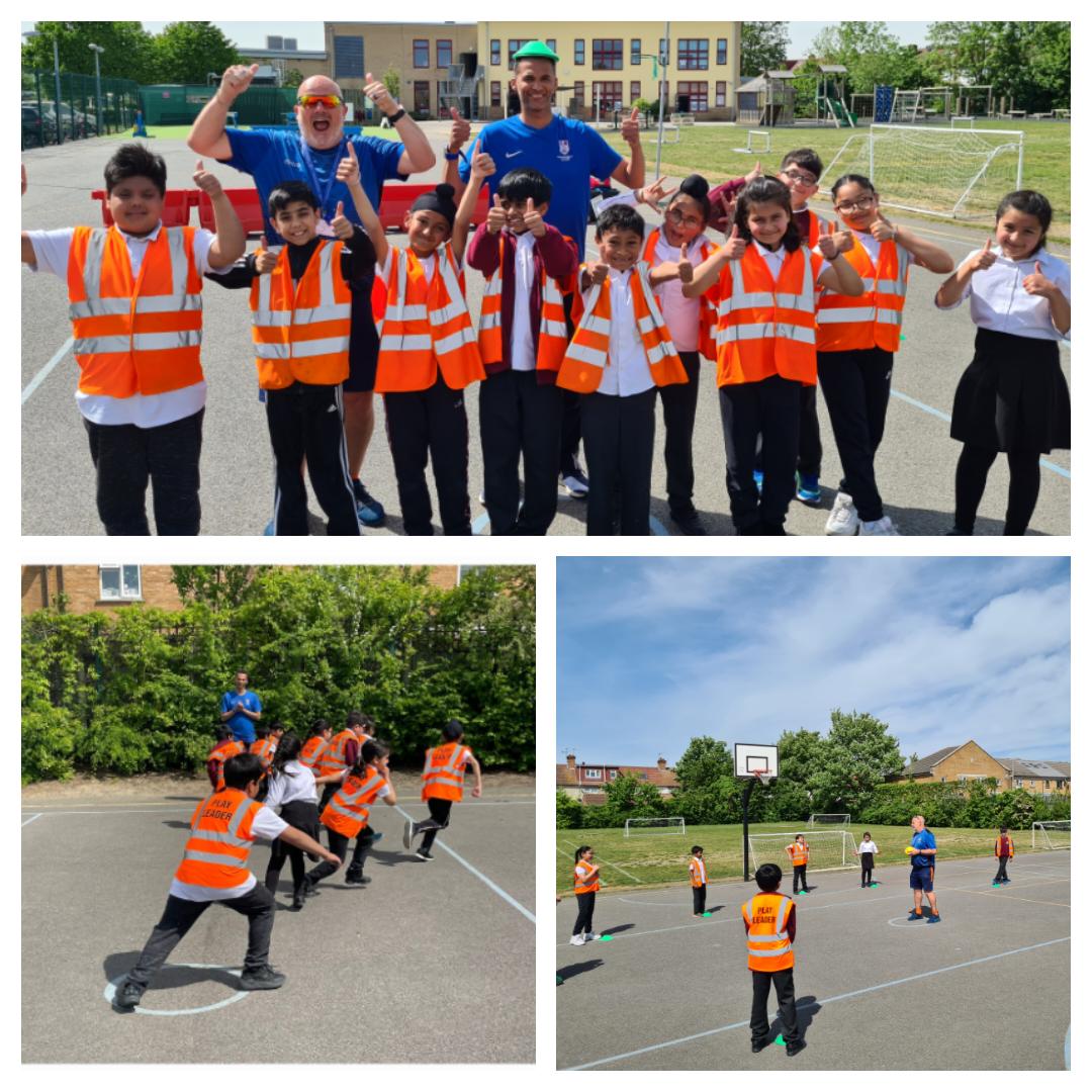 FeatherstonePr2's tweet photo. A fantastic active session for our Play Leaders with @FHSSchoolSport 👍 Lots of new games learnt for the playground!
#activeplayground #sportsleaders #pupilvoice #ActiveKidsDoBetter https://t.co/UyMduhDIkK