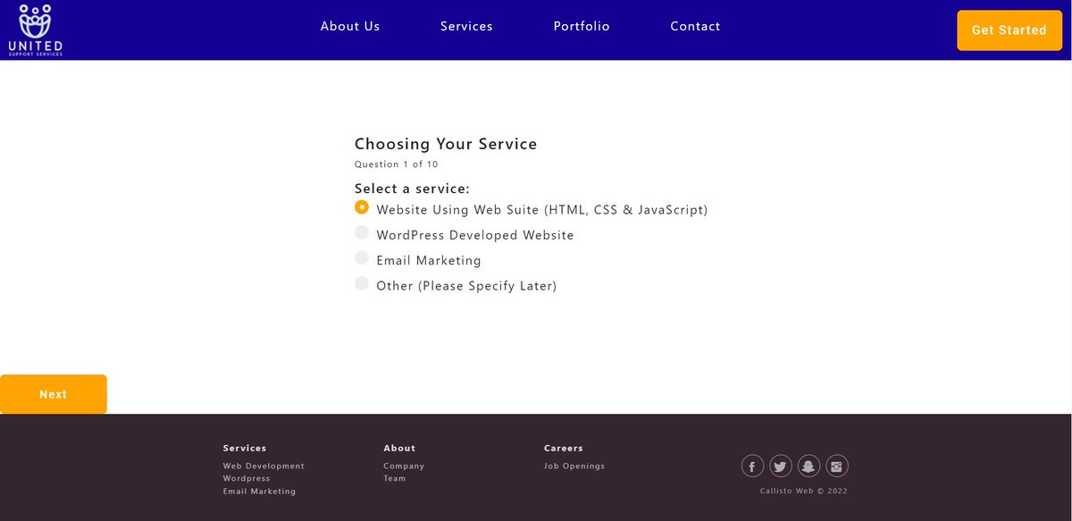 ryan__tarrant's tweet photo. Day 45/100

Managed to complete the functionality of the next button so it goes through the 10 intended questions I want to ask. The thing to do next is some simple CSS and either use JS and JQuery or PHP to obtain the information that the client enters.

#100DaysOfCode https://t.co/8Ce0VoDAIK