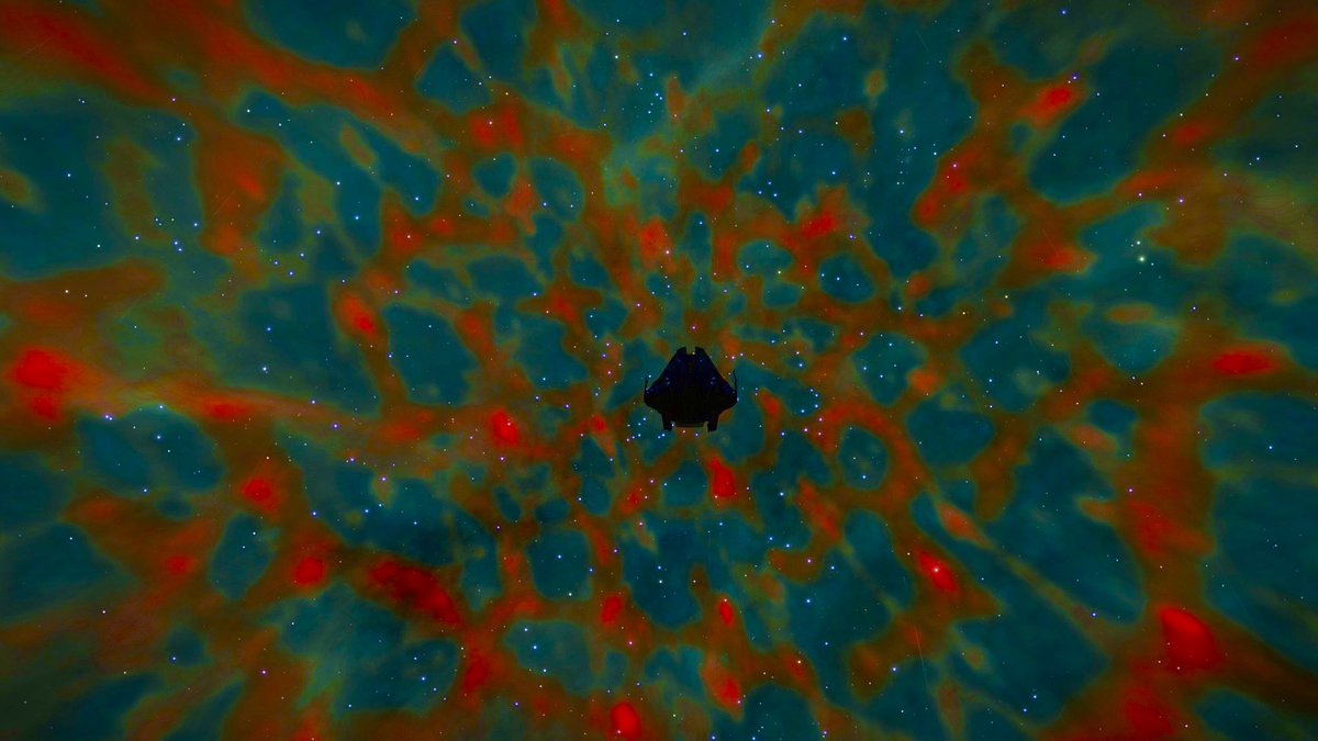 CMDRMotor's tweet photo. The Nebula surrounds us. It is so calm here. I think we should just rest. Where are ………. #EliteDangerous #Fatherhoodwing #LS3 #stellarscreenshots https://t.co/BsCvY3ZFv9