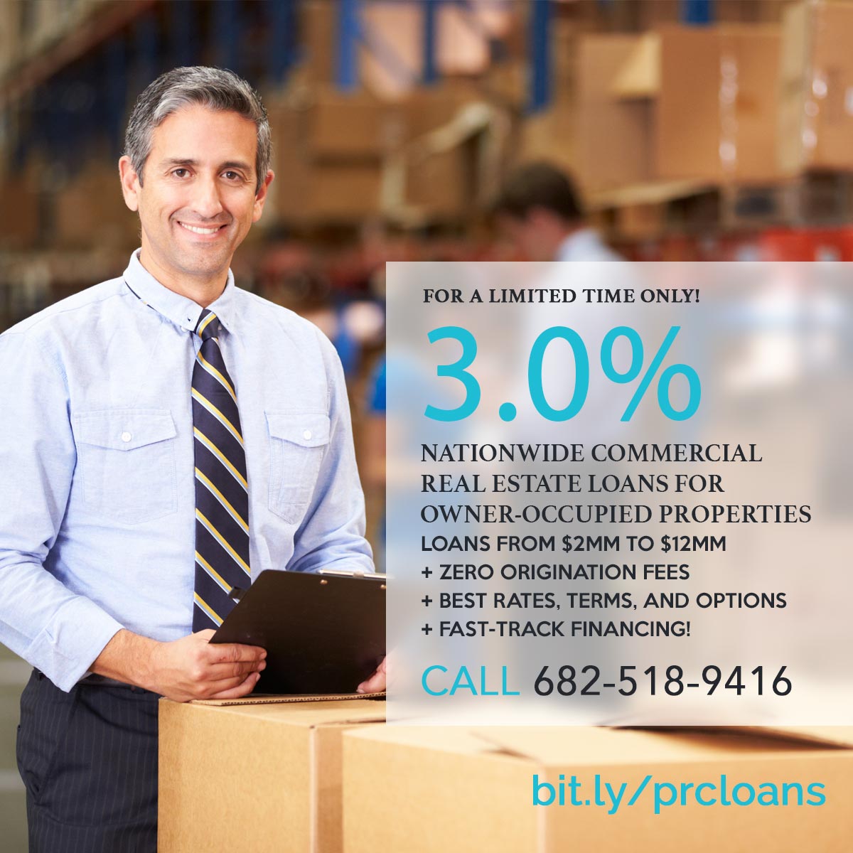 Visit hubs.la/Q019SZcQ0 and GET 3.0%* commercial real estate loans for owner-occupied properties nationwide! Apply today to see if you qualify. Offer ends June 30th at Midnight. 

#realestate #commercialrealestate #owneroccupied #financing #loans #mortgageloans #advisory