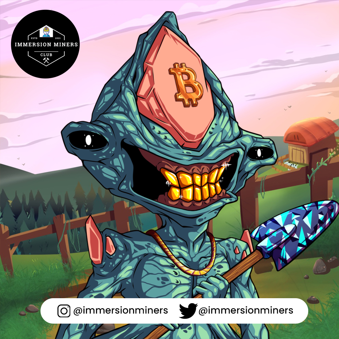 ImmersionMiners's tweet photo. Our collection consists of 12,222 unique generative art pieces, some rarer than others and all with unique names. Now that's amazing. 👽

https://t.co/bjnjrA96xD

#minersclub #immersionminers #bitcoinminers #bitcointrading #nfts #nft #bitcoin #openseanft #nftcollection https://t.co/AC5jiqNajQ
