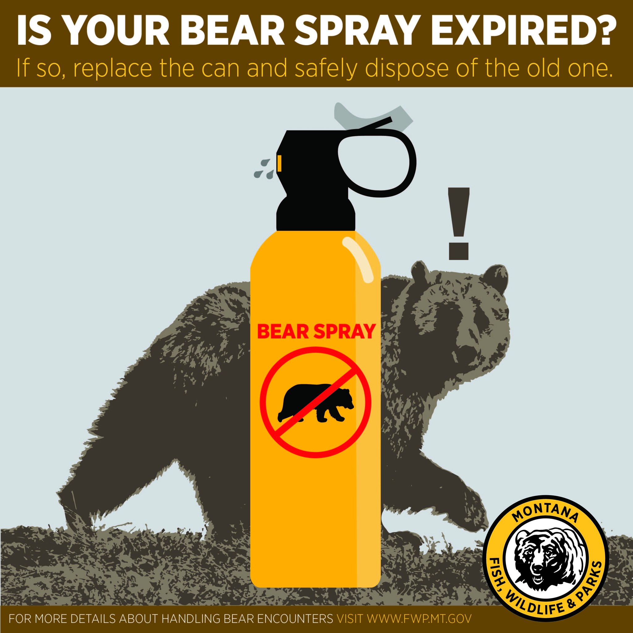 Montana FWP on Twitter "Is your bear spray expired? If so, replace the can & safely dispose of