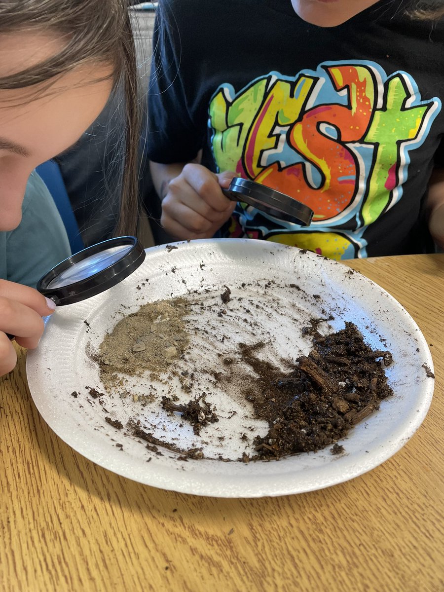 MsGaetan's tweet photo. Today the grade 3’s are experimenting with different types of soil! We have made observations and compared sandy soil, silt soil, and clay soil! #wcdsbNTIP https://t.co/jPDIAA8gDn