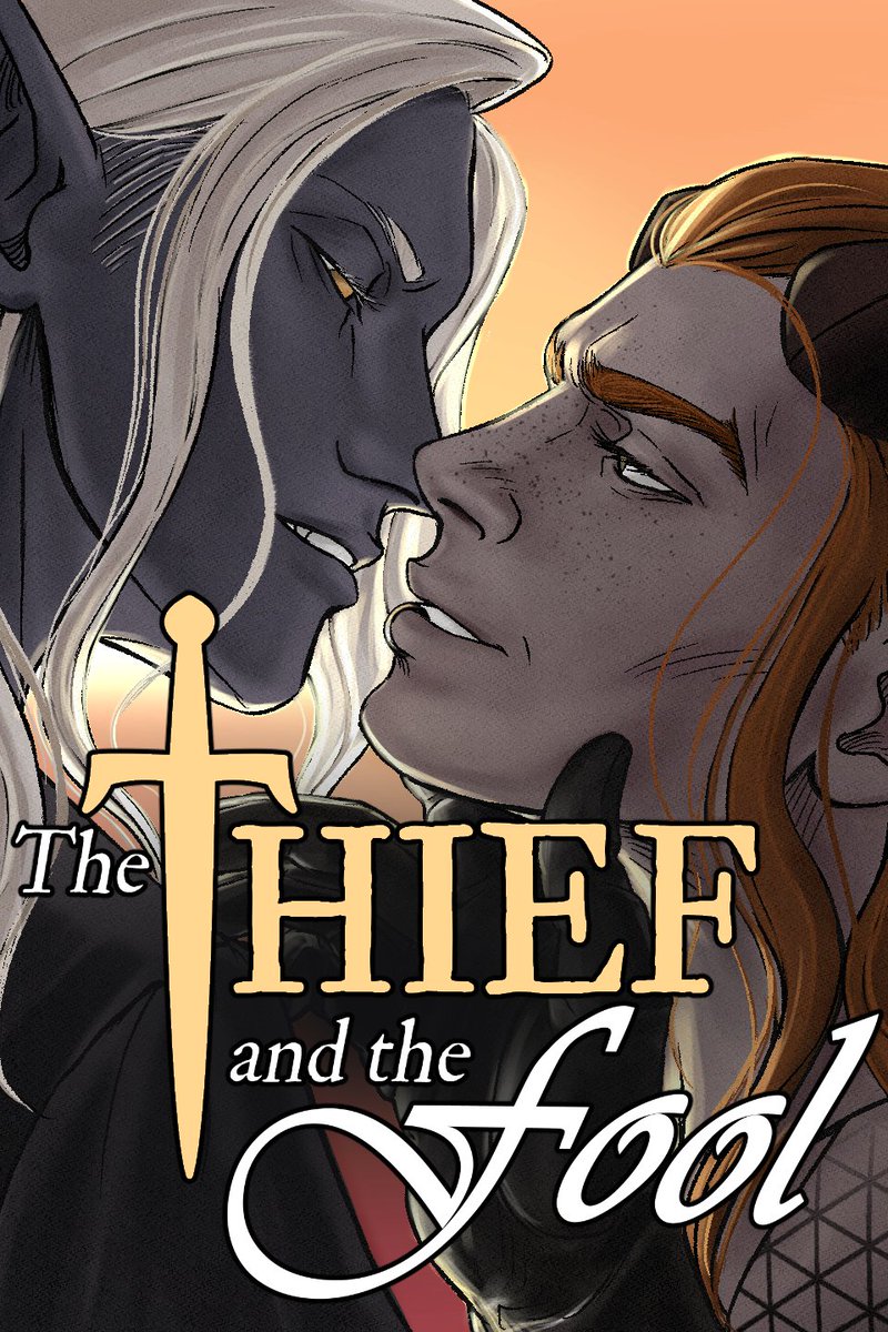 Hi #webcomicday!
"The Thief and The Fool" tells a queer fantasy story about two unlikely travel companions Farkas and Kaiser trying to get along in their very own way.

Link below. 
