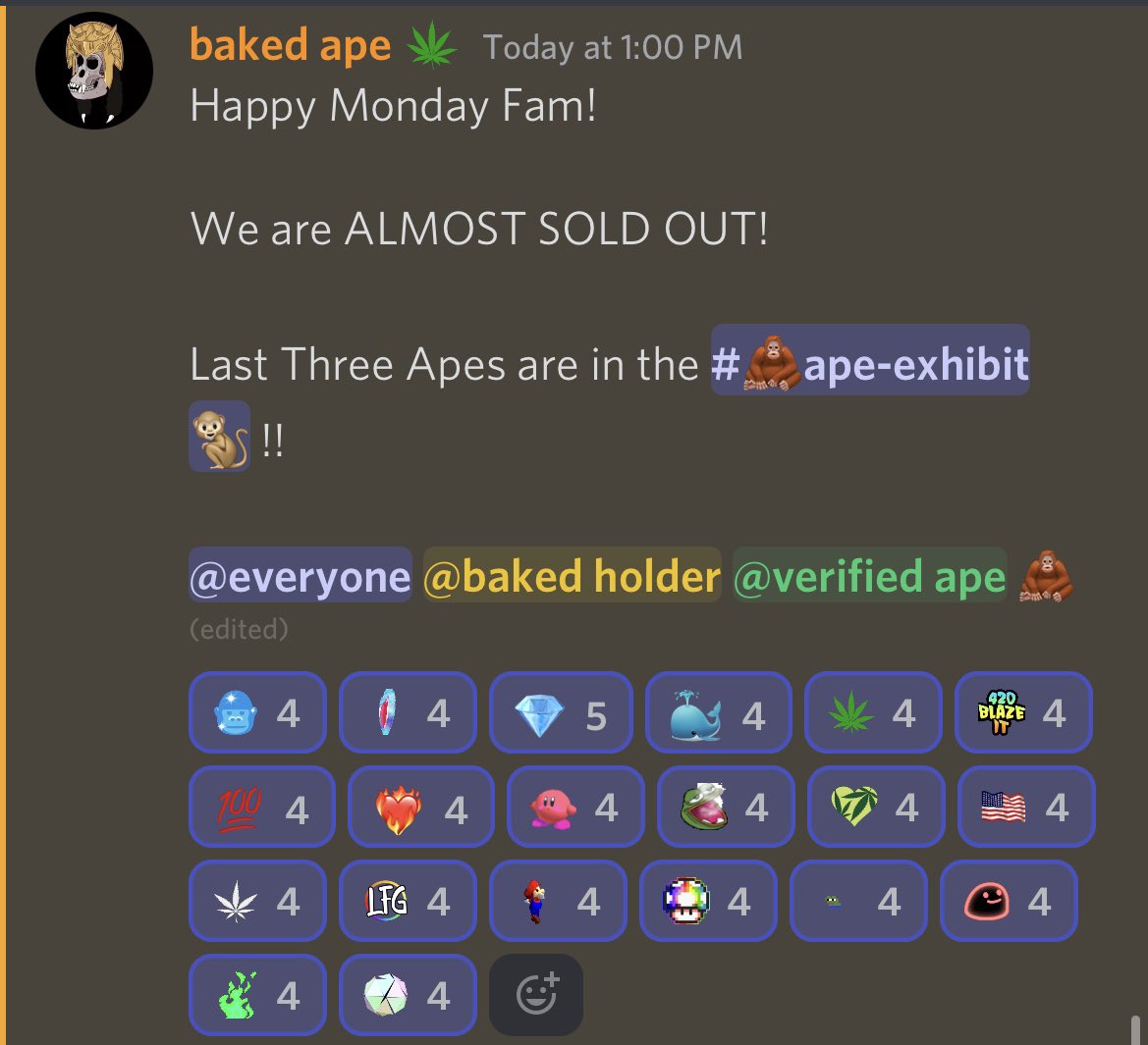 bakedapes's tweet photo. #BAKEDAPE #BAKEDAPEFAM #baked https://t.co/qMYAeYGQpT