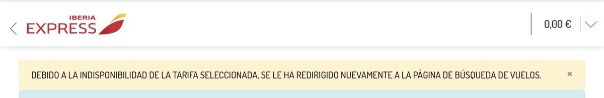 gelguis's tweet photo. @iberiaexpress hola, llevo varios días intentando comprar diferentes vuelos, con diferentes fechas y diferentes destinos y me da este error aunque al principio da disponibilidad, a qué se debe? https://t.co/TvZ4wu5YeR
