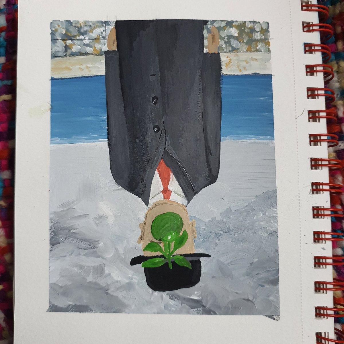 Sproutstuff's tweet photo. #TJART considering this took ~2 hours and was upside down it's not so bad https://t.co/9pKhCj0EB7