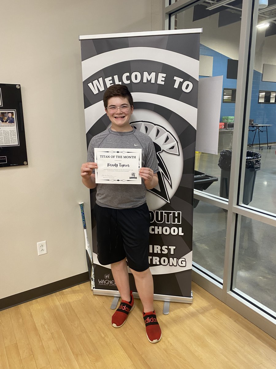Ms_CZess's tweet photo. The following May flowers 🌼 were recognized as the Titan of the Month for May: Camille L. (6th), Brady T. (7th), &amp; Reid L. (8th). Congrats, Titans! #kidsfirst #whateverittakes @TroySouthMiddle https://t.co/VEgl472fp4