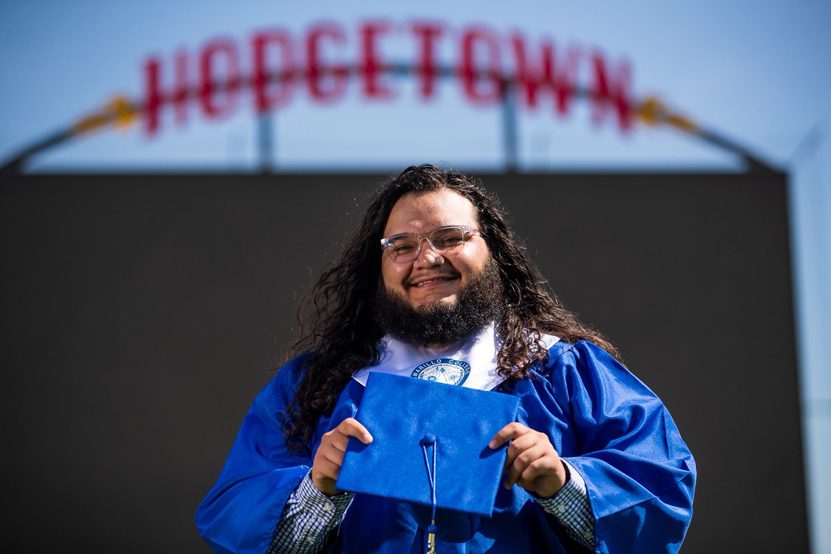 galan_graphics's tweet photo. This week I graduate with my A.A.S. in Graphic Design from Amarillo College. I never thought this day would come, and I never thought I would be working for a professional baseball team. It’s funny, I’ll be graduating on Friday at Hodgetown where I work. 🤷🏽‍♂️ 

(📸: @johnemoore3 ) https://t.co/BDITBvsQmO