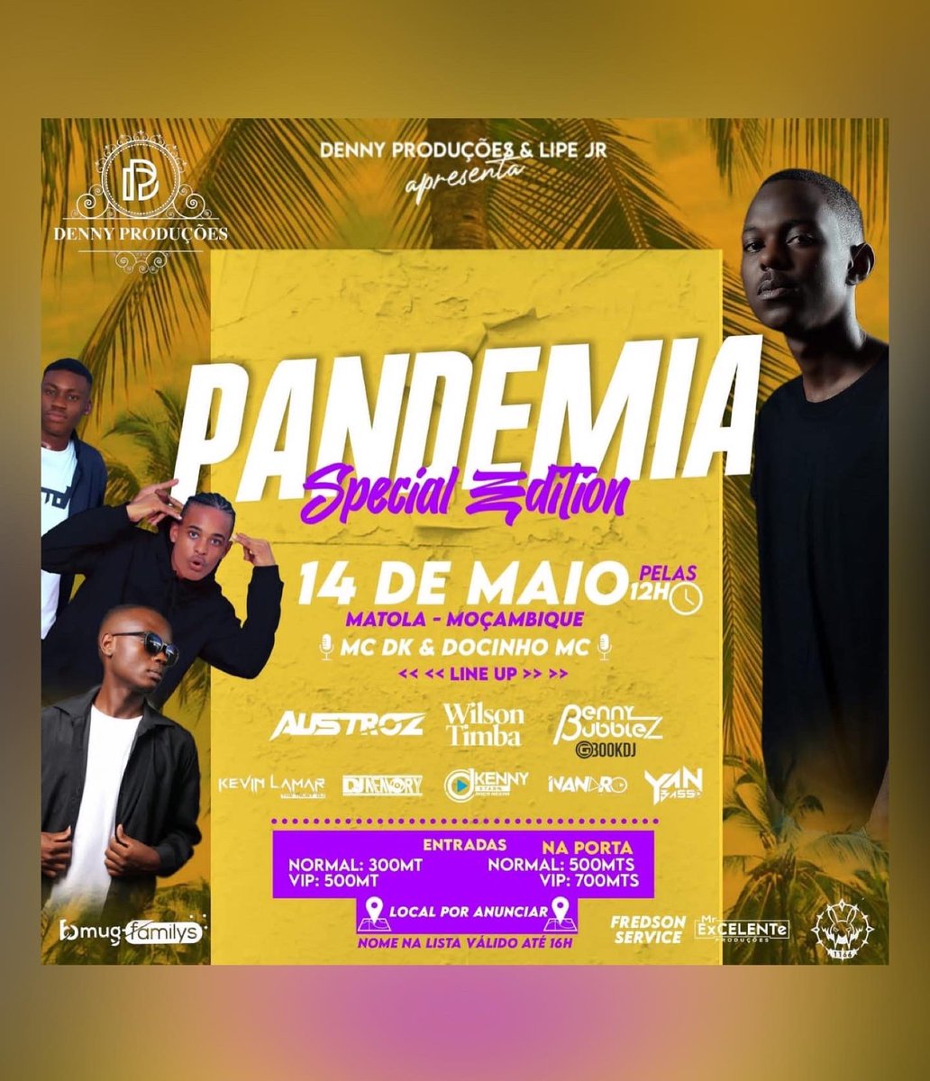 iamwilsontimba's tweet photo. Next Stop 🛑!!
14.05 - Picasso Negrão
14.05 - Bmug Family's
15.05 - @dafirma
.
.
.
#richmusicmanager #yezzoragencyoficial_ #gigs22 #mozambique #matola #picasso #dafirma https://t.co/gFqQJONywI