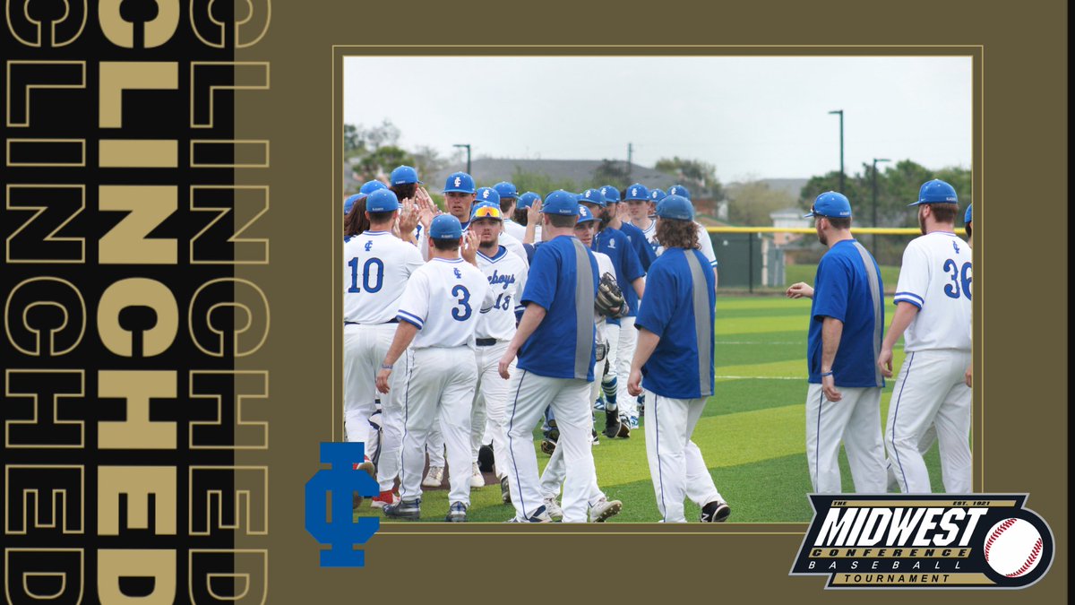 Congratulations, <a href="/BlueboyBaseball/">Illinois College Baseball</a>! The Blueboys clinched the fourth and final seed in the MWC Baseball Tournament on Sunday! <a href="/IC_Athletics/">IC Athletics</a>