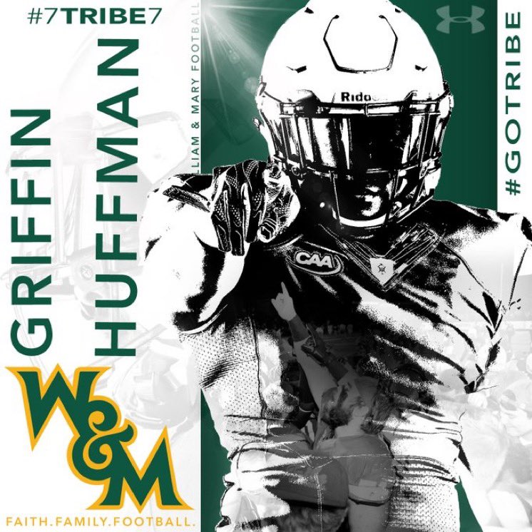 GriffinHuffman's tweet photo. Appreciate the love from W&amp;M! @CoachMLondonjr @CoachChristianT @WMTribeFootball @coachoswalt @CVHS_Football https://t.co/t3kqq1AaZB