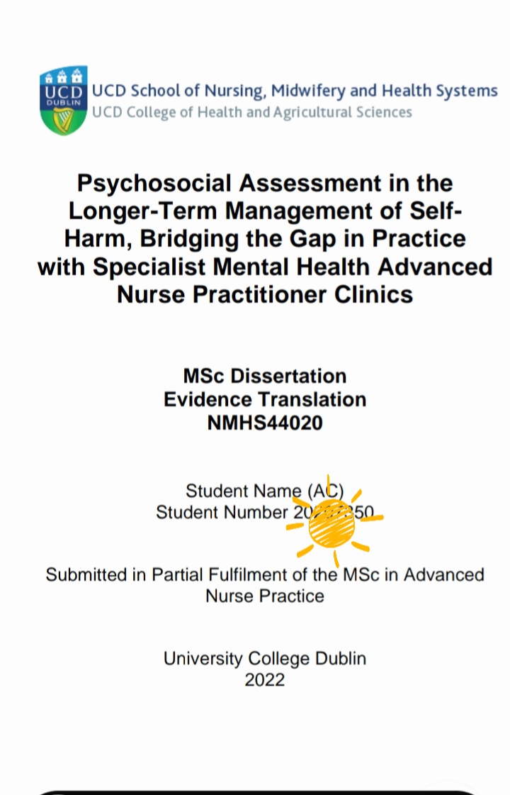 annmcunningham's tweet photo. Two Years and the Final Submission @theparcproject 👩🎓A Combination of Exhaustion and Pride 🤔 Outcome: Mental Health Nurses Rock 😊 #dissertation #mentalhealth #nowaitinglists #innovation #Msc #nurses #NP #anp #QI #PNA https://t.co/OkuWw16JBw