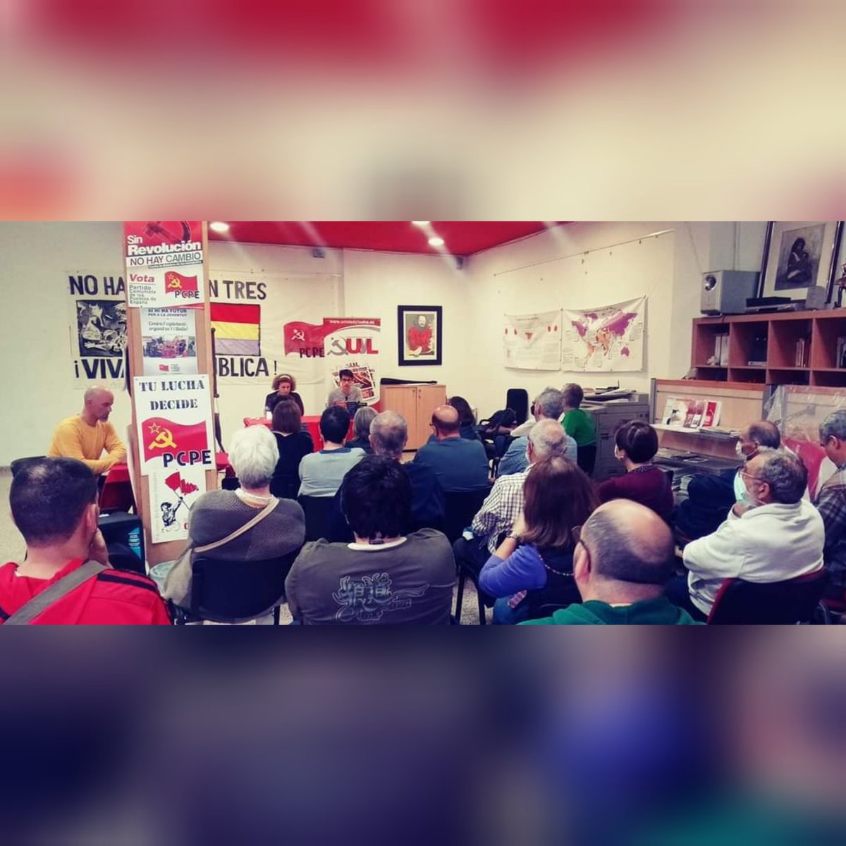 JCPE_PV's tweet photo. 📍 Alicante.

El pasado viernes desde el #PCPE y la #JCPE hemos organizado una charla para exponer toda la violencia que ejerce la OTAN como instrumento del capitalismo, a pesar del blanqueamiento criminal por parte de los medios de comunicación. https://t.co/JlXclVkCUR