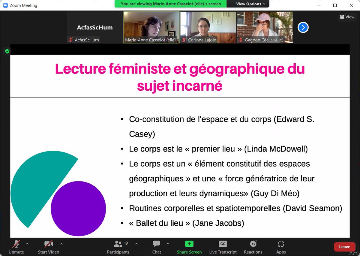 AcfasScHumaines's tweet photo. Dans le colloque #AcfasC302 #Science, #philosophie, #société. @MAcasselot  présente sa thèse de #doctorat. Son point de départ: "Est-ce qu’il existe une façon genrée de se déplacer dans l’espace ?" https://t.co/XVIKWEBHOm