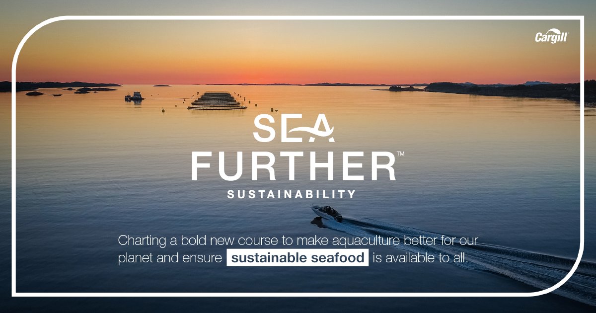 As the demand for sustainable seafood production continues to rise, Cargill’s SeaFurther™ Sustainability program is helping our aquaculture partners maximize their yield while reducing the burden on our planet. Learn more: bit.ly/3984qC0