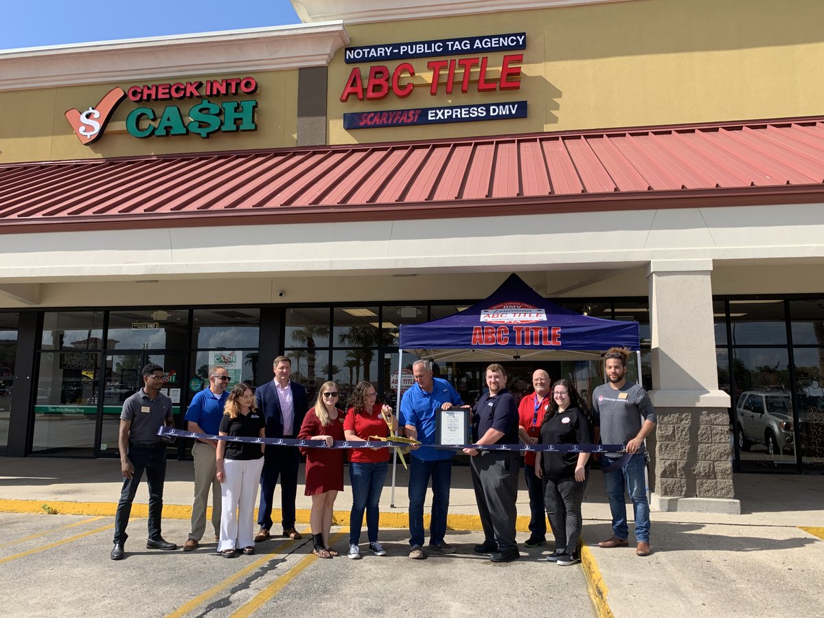 abcchalmette's tweet photo. WE'RE OPEN! 🎉Huge thanks to everyone that showed up to our ABC Title of Chalmette Grand Opening!
#abctitle #chalmette #dmv #notary #louisiana https://t.co/HyV1YkiQSK