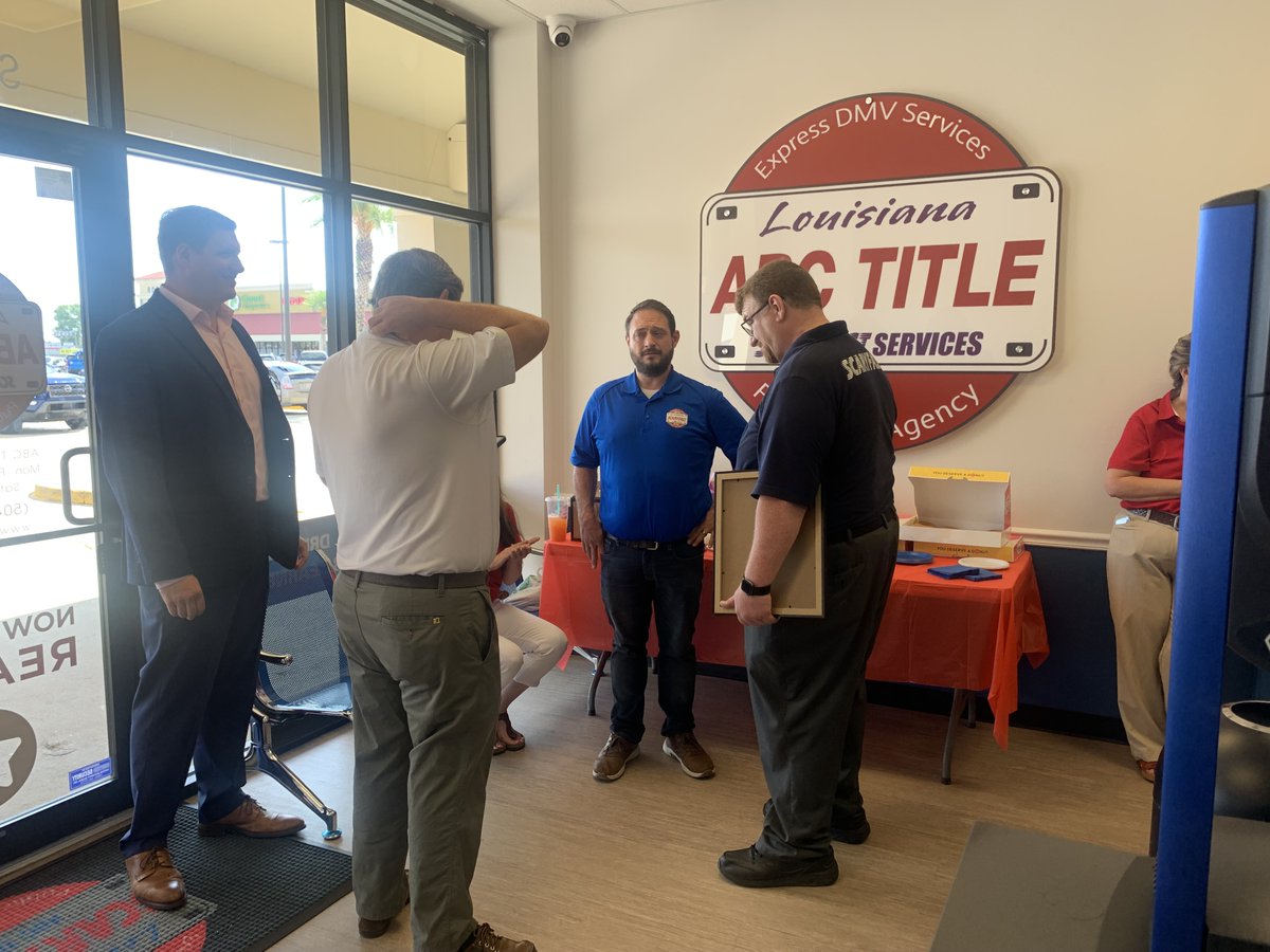 abcchalmette's tweet photo. WE'RE OPEN! 🎉Huge thanks to everyone that showed up to our ABC Title of Chalmette Grand Opening!
#abctitle #chalmette #dmv #notary #louisiana https://t.co/HyV1YkiQSK