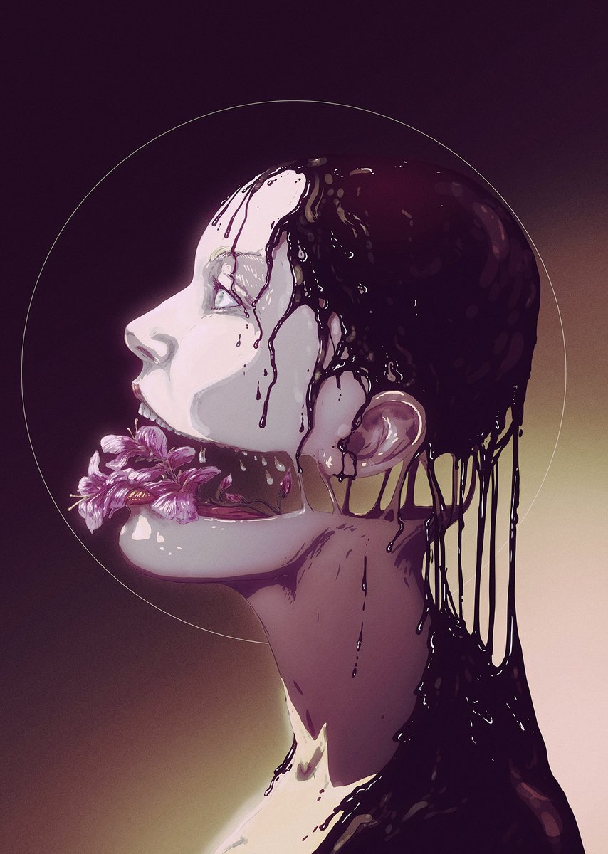 Flowers of Death VI. | Illustration youtu.be/BZflQK--auA via <a href="/YouTube/">YouTube</a> 
#flower #death #illustration #girl #art #Graphics  #artprint  #inprint #girl  #print  #printshop #graphicillustration #wacom  #wacomart