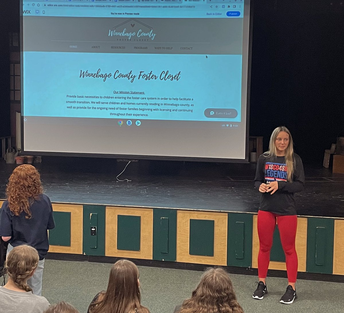 CommunitiesONHS's tweet photo. Last week Friday, @malloryott35 and Haleigh came to talk to our freshman and sophomores about their website for the Winnebago County Foster Closet that will launch tomorrow at 2:00 p.m #waystohelp #fostercare #fostercaremonth https://t.co/K4phIJpxL8