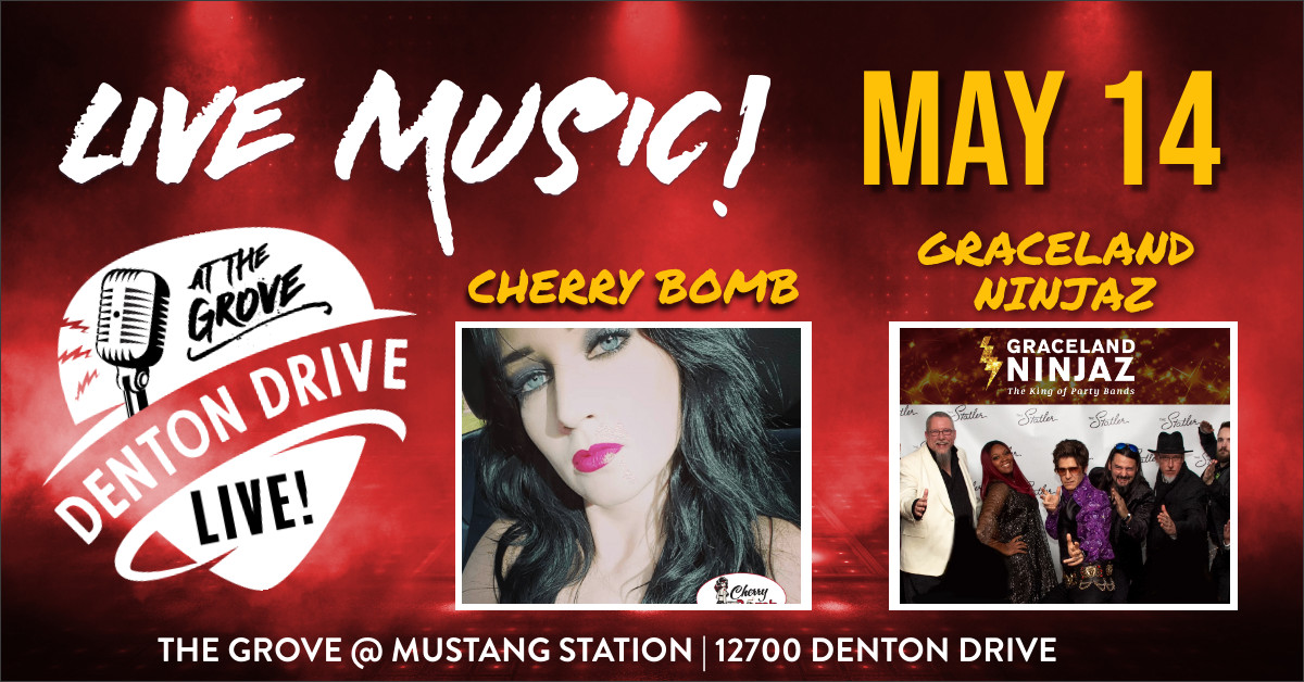 FBTX's tweet photo. Denton Drive Live! is back May 14, 6-10 p.m. w/Cherry Bomb &amp; Graceland Ninjaz. This free event offers live music, fun activities for the entire family and 2 of the hottest area food trucks, J Wok Kitchen &amp; Dallas Grilled Cheese Co. For more, visit https://t.co/sD5Amm4bXt. #fbtx https://t.co/YU85bmD58Y