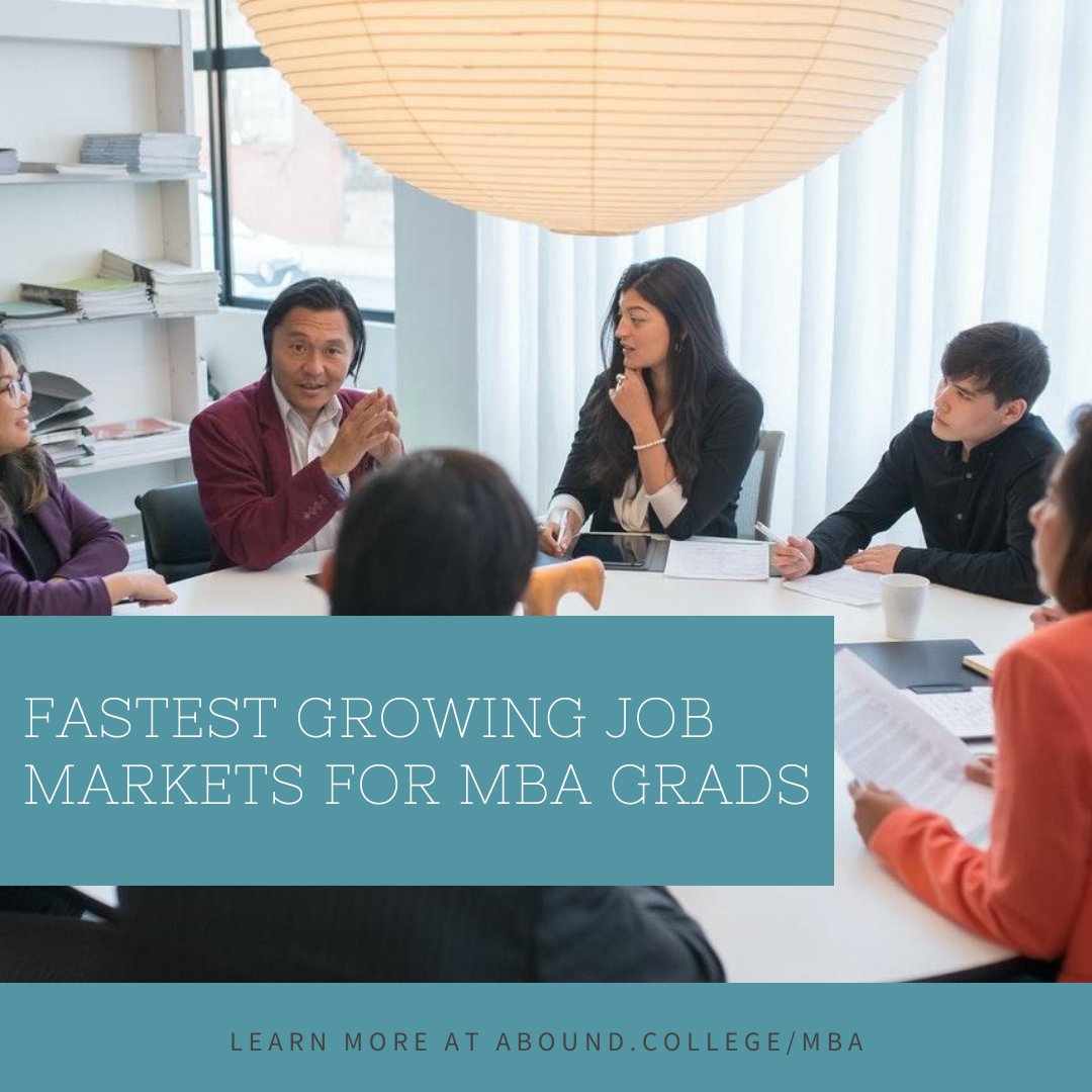 An MBA graduate is aptly suited for leadership positions in a wide range of fields. Despite the nation’s recently slow job growth trends, business school graduates are still at an advantage when it comes to finding jobs in rapidly growing industries.

abound.college/mba/advice/job…