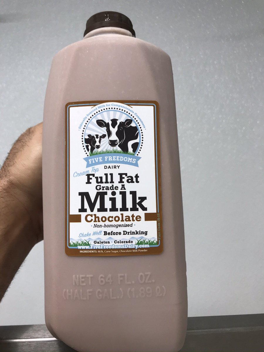kmcsween's tweet photo. @elonmusk Would love to send you some from my dairy. It’s the lowest sugar/highest fat chocolate milk you can find. It is delicious!
And the cows and calves stay together after birth. #FiveFreedomsDairy https://t.co/AUDbwY5lI8