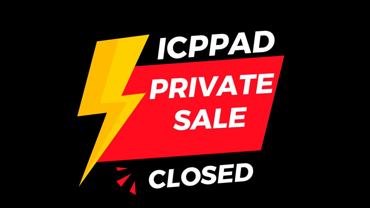 💥 ICPPAD Private Sale closed Now 💥